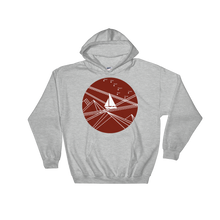 Red Stormy Big Dipper Unisex Hooded Sweatshirt, Collection Fjaka-Sport Grey-S-Tamed Winds-tshirt-shop-and-sailing-blog-www-tamedwinds-com