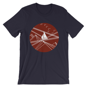 Red Stormy Big Dipper Unisex T-Shirt, Collection Fjaka-Navy-S-Tamed Winds-tshirt-shop-and-sailing-blog-www-tamedwinds-com
