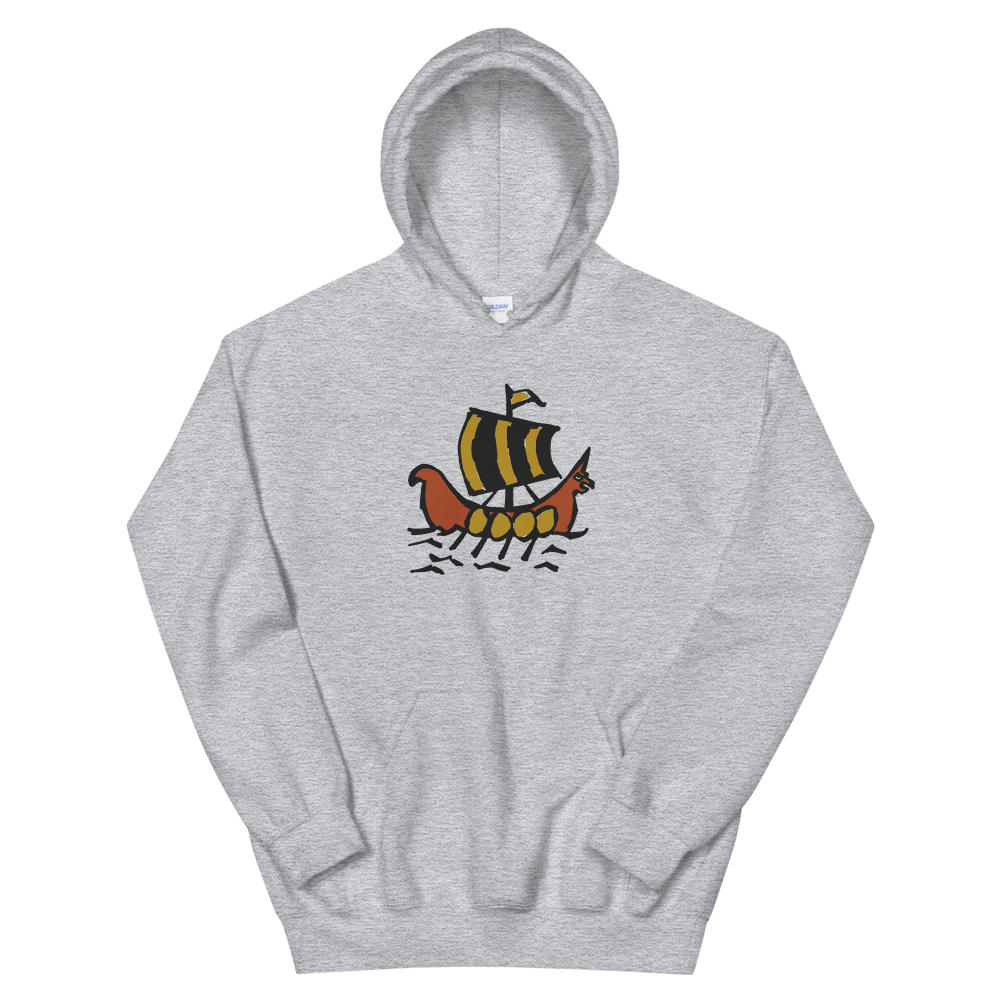 Roman Galleon Unisex Hooded Sweatshirt, Collection Ships & Boats-Sport Grey-S-Tamed Winds-tshirt-shop-and-sailing-blog-www-tamedwinds-com