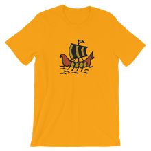 Roman Galleon Unisex T-Shirt, Collection Ships & Boats-Gold-S-Tamed Winds-tshirt-shop-and-sailing-blog-www-tamedwinds-com