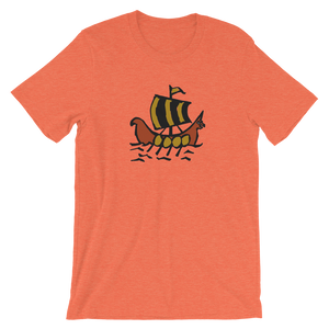 Roman Galleon Unisex T-Shirt, Collection Ships & Boats-Heather Orange-S-Tamed Winds-tshirt-shop-and-sailing-blog-www-tamedwinds-com