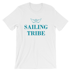 Sailing Tribe Unisex T-Shirt, Collection Origami Boat-White-S-Tamed Winds-tshirt-shop-and-sailing-blog-www-tamedwinds-com