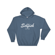 Selfish Unisex Hooded Sweatshirt, Collection Nicknames-Indigo Blue-S-Tamed Winds-tshirt-shop-and-sailing-blog-www-tamedwinds-com