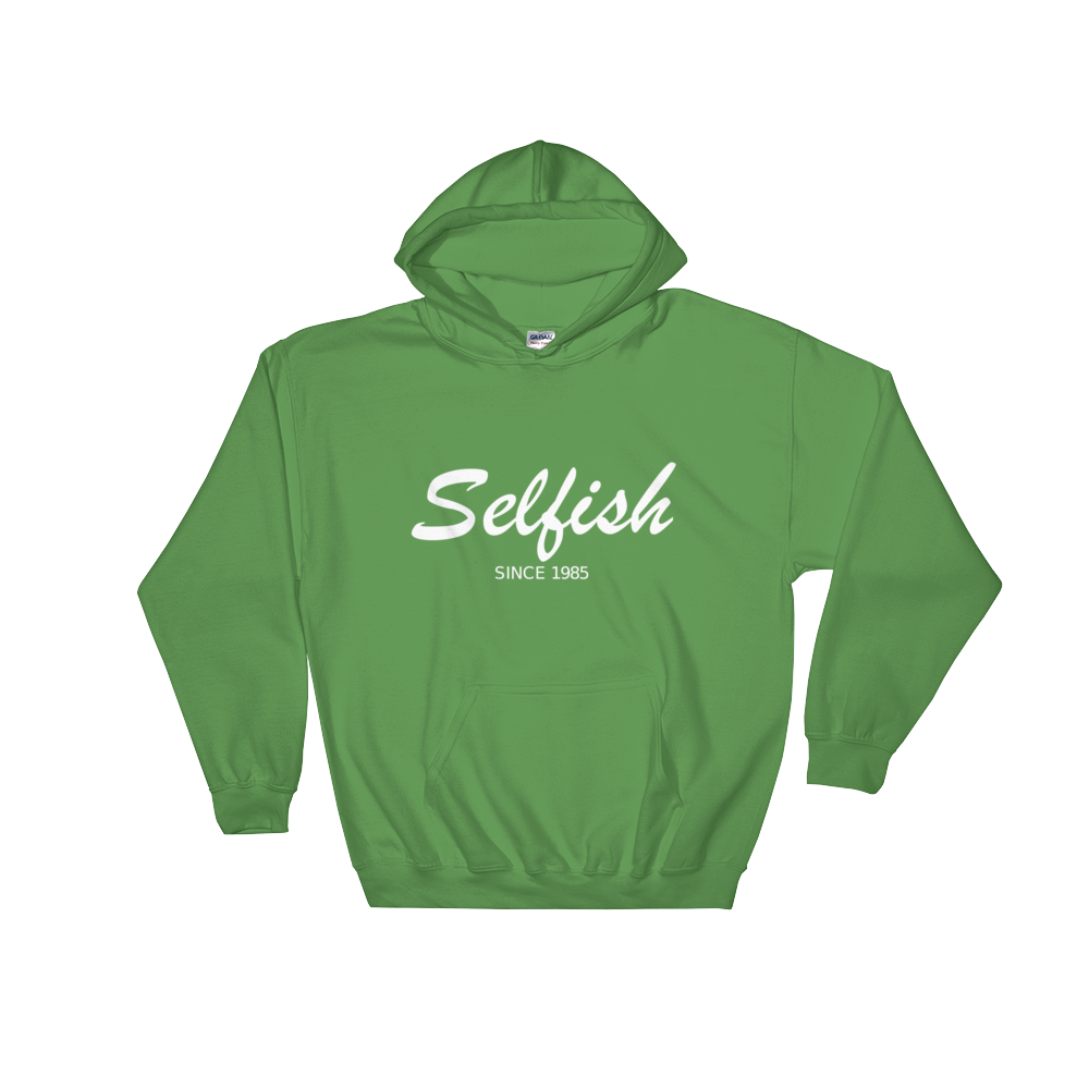 Selfish Unisex Hooded Sweatshirt, Collection Nicknames-Irish Green-S-Tamed Winds-tshirt-shop-and-sailing-blog-www-tamedwinds-com