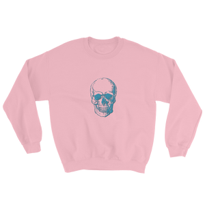 Skull Unisex Crewneck Sweatshirt, Collection Jolly Roger-Light Pink-S-Tamed Winds-tshirt-shop-and-sailing-blog-www-tamedwinds-com
