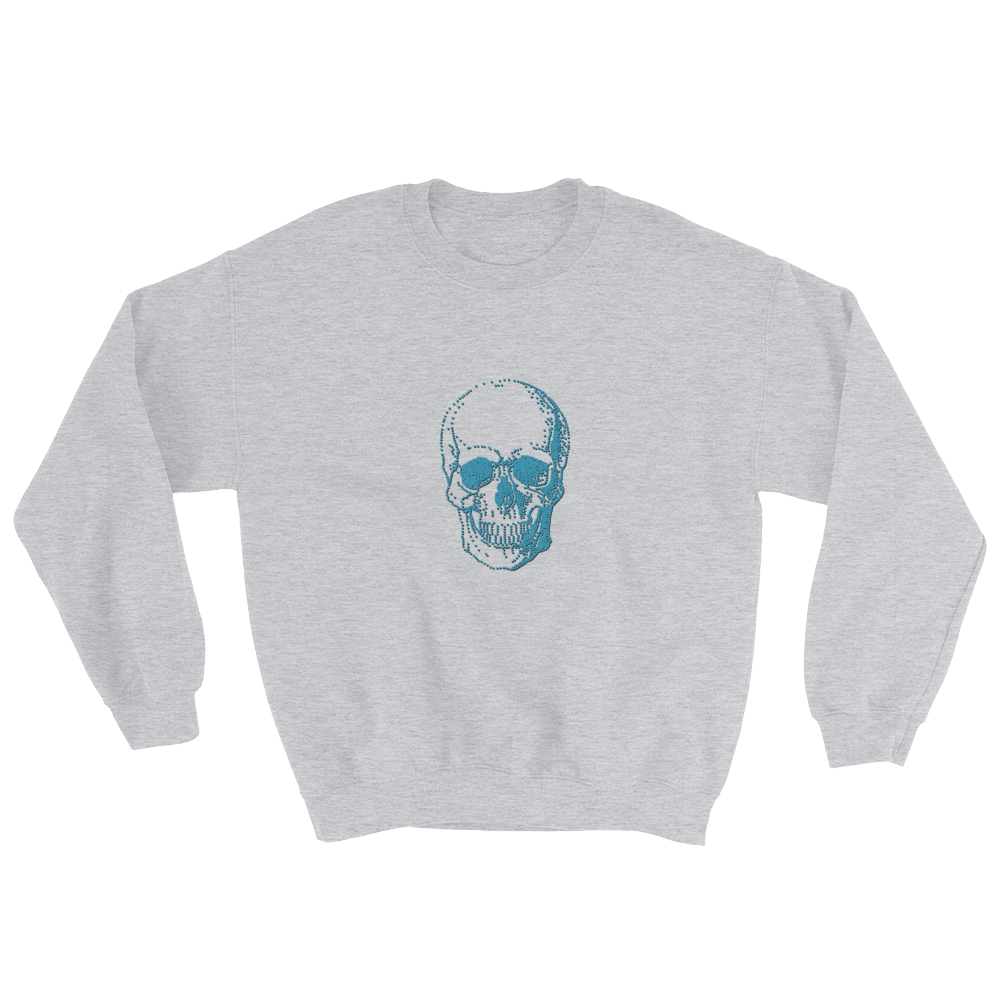 Skull Unisex Crewneck Sweatshirt, Collection Jolly Roger-Sport Grey-S-Tamed Winds-tshirt-shop-and-sailing-blog-www-tamedwinds-com