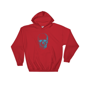 Skull Unisex Hooded Sweatshirt, Collection Jolly Roger-Red-S-Tamed Winds-tshirt-shop-and-sailing-blog-www-tamedwinds-com