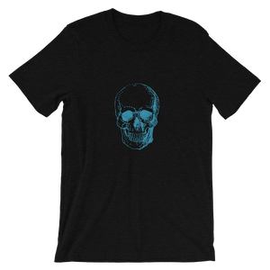 Skull Unisex T-Shirt, Collection Jolly Roger-Black Heather-S-Tamed Winds-tshirt-shop-and-sailing-blog-www-tamedwinds-com