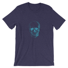 Skull Unisex T-Shirt, Collection Jolly Roger-Heather Midnight Navy-S-Tamed Winds-tshirt-shop-and-sailing-blog-www-tamedwinds-com