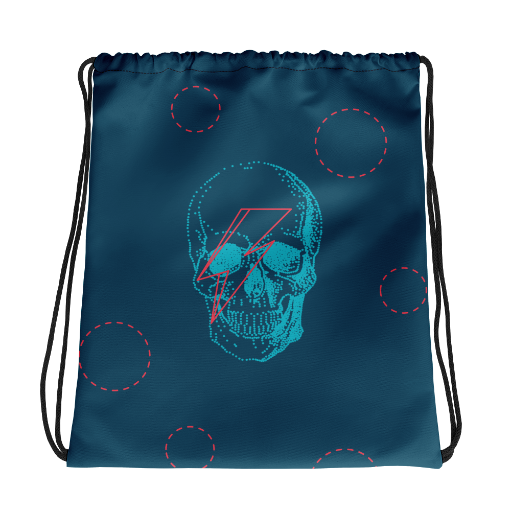 Starman Skull Drawstring Bag, Collection Jolly Roger-Tamed Winds-tshirt-shop-and-sailing-blog-www-tamedwinds-com