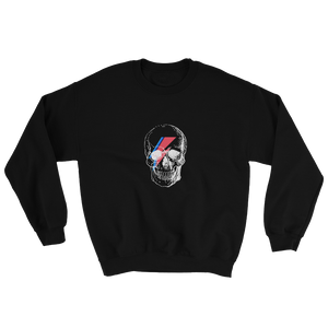 Starman Skull Unisex Crewneck Sweatshirt, Collection Jolly Roger-Black-S-Tamed Winds-tshirt-shop-and-sailing-blog-www-tamedwinds-com