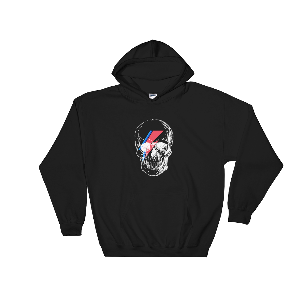 Starman Skull Unisex Hooded Sweatshirt, Collection Jolly Roger-Black-S-Tamed Winds-tshirt-shop-and-sailing-blog-www-tamedwinds-com