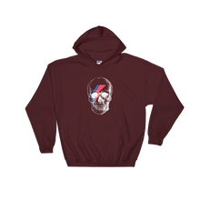 Starman Skull Unisex Hooded Sweatshirt, Collection Jolly Roger-Maroon-S-Tamed Winds-tshirt-shop-and-sailing-blog-www-tamedwinds-com