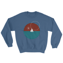 Starry Night Unisex Crewneck Sweatshirt, Collection Fjaka-Indigo Blue-S-Tamed Winds-tshirt-shop-and-sailing-blog-www-tamedwinds-com