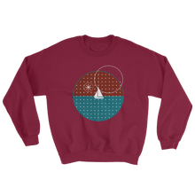 Starry Night Unisex Crewneck Sweatshirt, Collection Fjaka-Maroon-S-Tamed Winds-tshirt-shop-and-sailing-blog-www-tamedwinds-com