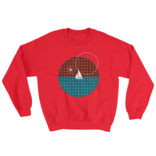 Starry Night Unisex Crewneck Sweatshirt, Collection Fjaka-Red-S-Tamed Winds-tshirt-shop-and-sailing-blog-www-tamedwinds-com