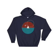 Starry Night Unisex Hooded Sweatshirt, Collection Fjaka-Navy-S-Tamed Winds-tshirt-shop-and-sailing-blog-www-tamedwinds-com