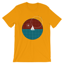 Starry Night Unisex T-Shirt, Collection Fjaka-Gold-S-Tamed Winds-tshirt-shop-and-sailing-blog-www-tamedwinds-com