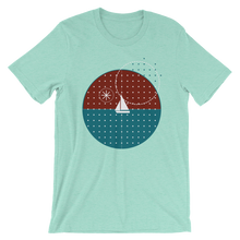 Starry Night Unisex T-Shirt, Collection Fjaka-Heather Mint-S-Tamed Winds-tshirt-shop-and-sailing-blog-www-tamedwinds-com