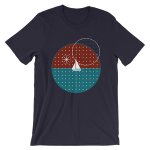 Starry Night Unisex T-Shirt, Collection Fjaka-Navy-S-Tamed Winds-tshirt-shop-and-sailing-blog-www-tamedwinds-com