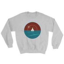 Sunset Unisex Crewneck Sweatshirt, Collection Fjaka-Sport Grey-S-Tamed Winds-tshirt-shop-and-sailing-blog-www-tamedwinds-com