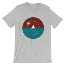 Sunset Unisex T-Shirt, Collection Fjaka-Athletic Heather-S-Tamed Winds-tshirt-shop-and-sailing-blog-www-tamedwinds-com