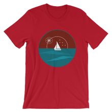 Sunset Unisex T-Shirt, Collection Fjaka-Red-S-Tamed Winds-tshirt-shop-and-sailing-blog-www-tamedwinds-com