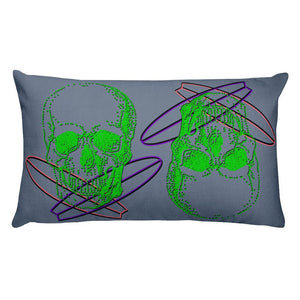 Surfer Skull Decorative Pillow, Collection Jolly Roger-Tamed Winds-tshirt-shop-and-sailing-blog-www-tamedwinds-com