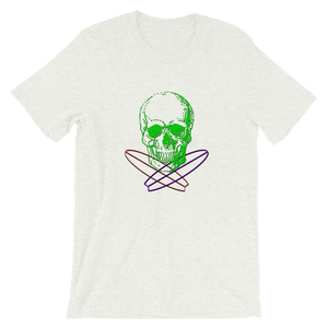 Surfer Skull Unisex T-Shirt, Collection Jolly Roger-Ash-S-Tamed Winds-tshirt-shop-and-sailing-blog-www-tamedwinds-com