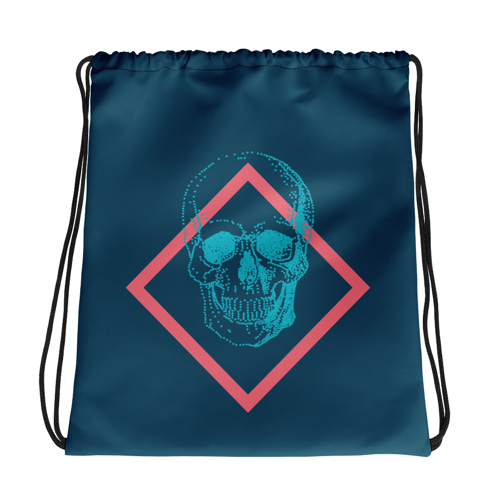 Toxic Skull Drawstring Bag, Collection Jolly Roger-Tamed Winds-tshirt-shop-and-sailing-blog-www-tamedwinds-com