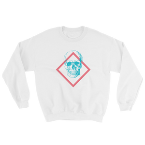 Toxic Skull Unisex Crewneck Sweatshirt, Collection Jolly Roger-White-S-Tamed Winds-tshirt-shop-and-sailing-blog-www-tamedwinds-com