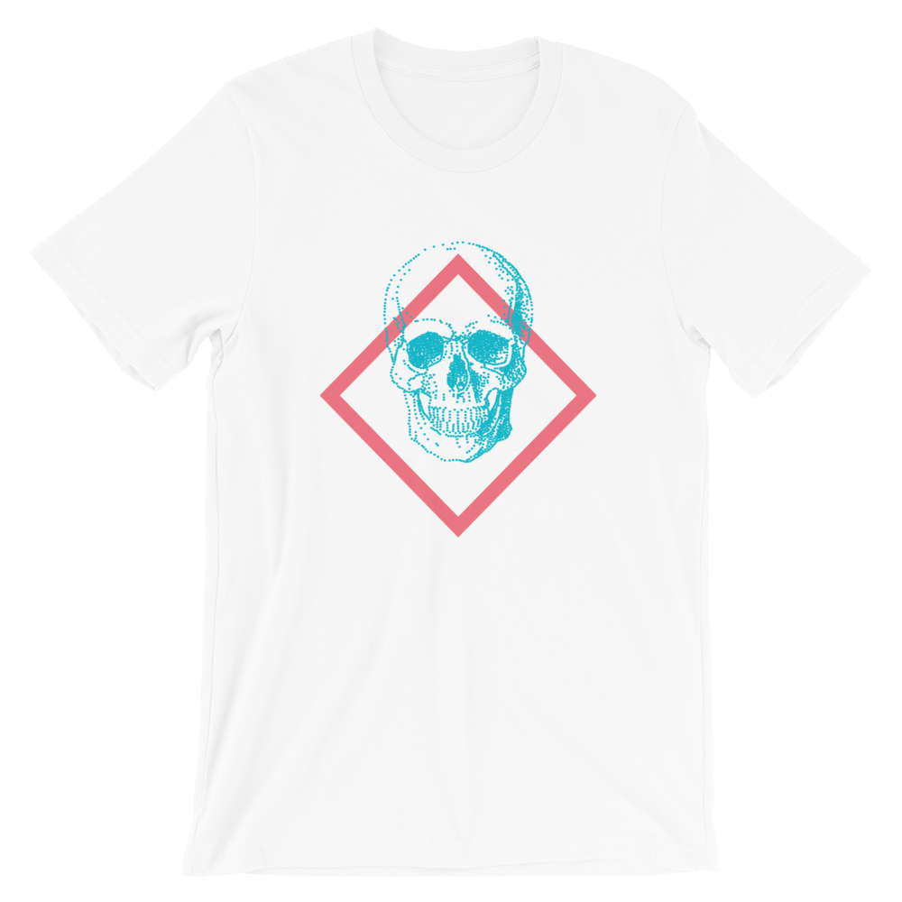Toxic Skull Unisex T-Shirt, Collection Jolly Roger-White-S-Tamed Winds-tshirt-shop-and-sailing-blog-www-tamedwinds-com