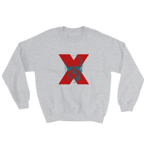 X Skull Unisex Crewneck Sweatshirt, Collection Jolly Roger-Sport Grey-S-Tamed Winds-tshirt-shop-and-sailing-blog-www-tamedwinds-com