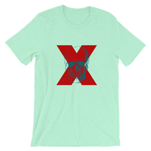 X Skull Unisex T-Shirt, Collection Jolly Roger-Heather Mint-S-Tamed Winds-tshirt-shop-and-sailing-blog-www-tamedwinds-com