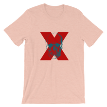 X Skull Unisex T-Shirt, Collection Jolly Roger-Heather Prism Peach-S-Tamed Winds-tshirt-shop-and-sailing-blog-www-tamedwinds-com