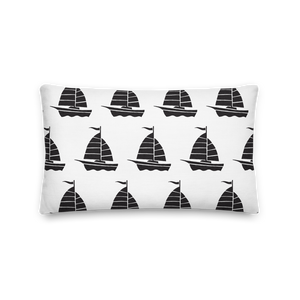 Yacht Decorative Pillow, Collection Ships & Boats-Tamed Winds-tshirt-shop-and-sailing-blog-www-tamedwinds-com