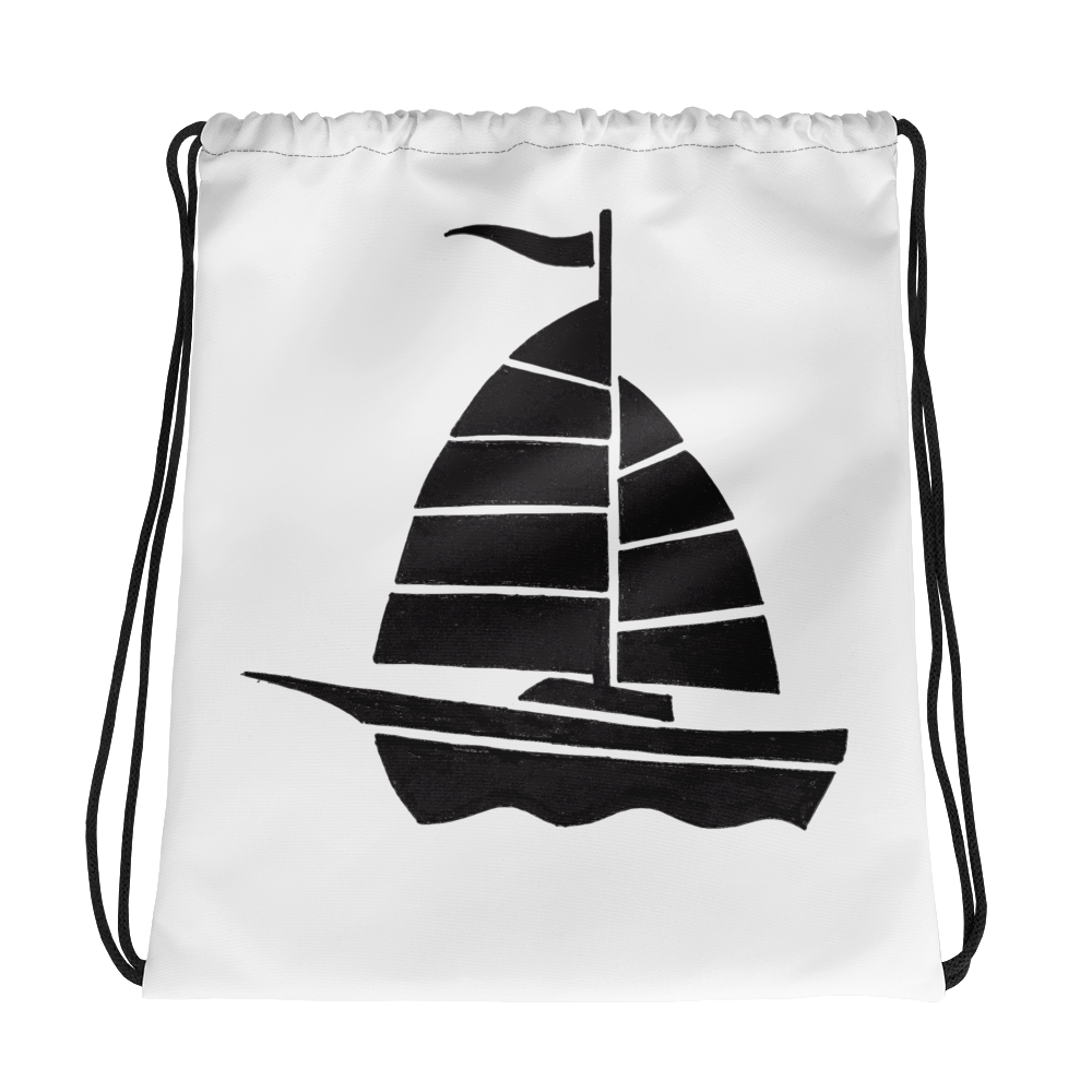 Yacht Drawstring Bag, Collection Ships & Boats-Tamed Winds-tshirt-shop-and-sailing-blog-www-tamedwinds-com