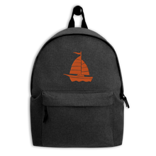 Yacht Embroidered Backpack, Collection Ships & Boats-Tamed Winds-tshirt-shop-and-sailing-blog-www-tamedwinds-com