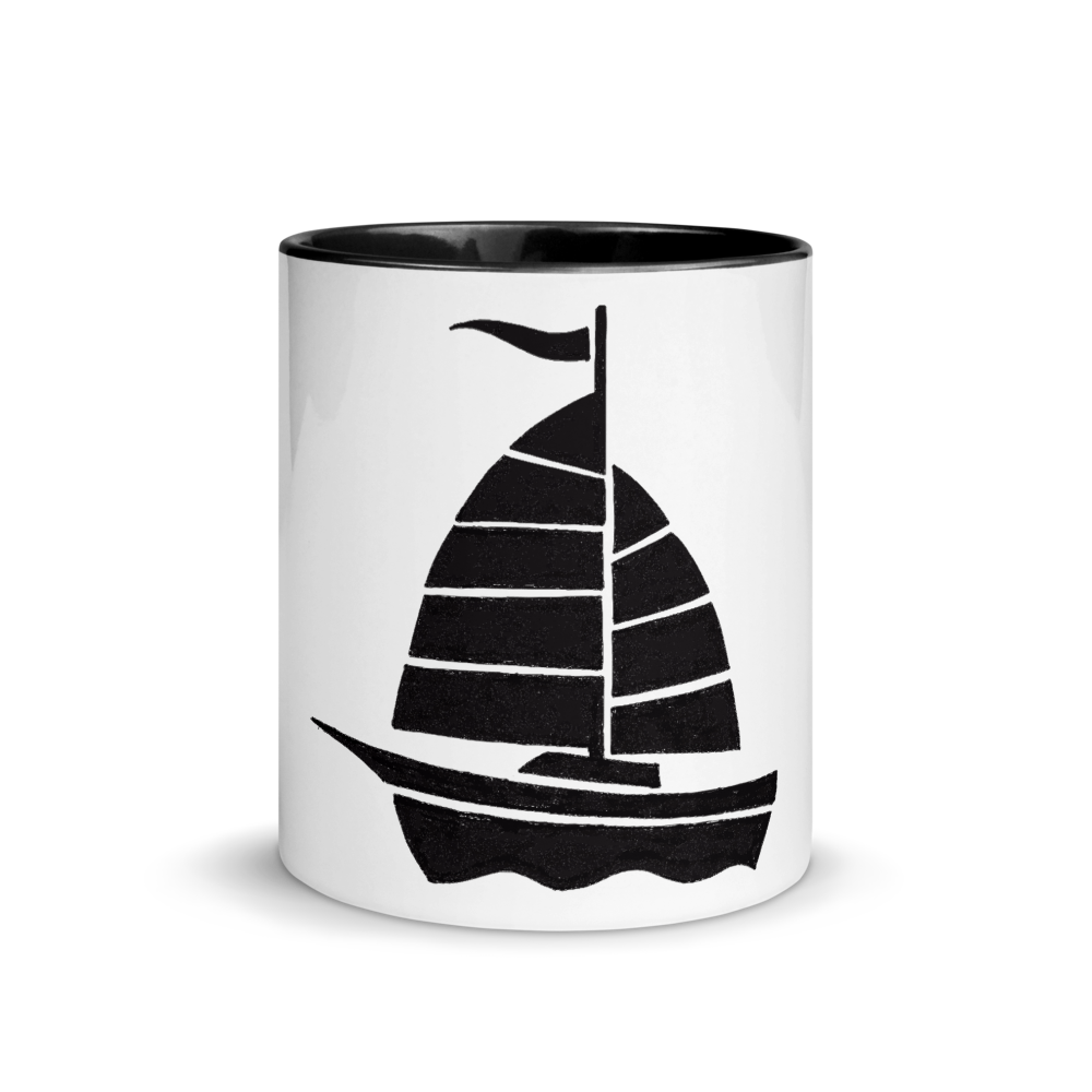 Yacht Mug With Black Color Inside 325 ml, Collection Ships & Boats-Tamed Winds-tshirt-shop-and-sailing-blog-www-tamedwinds-com