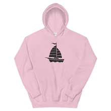 Yacht Unisex Hooded Sweatshirt, Collection Ships & Boats-Light Pink-S-Tamed Winds-tshirt-shop-and-sailing-blog-www-tamedwinds-com