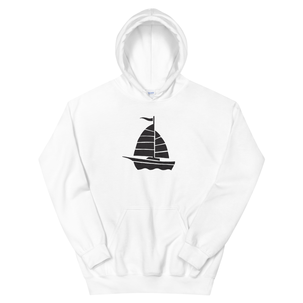 Yacht Unisex Hooded Sweatshirt, Collection Ships & Boats-White-S-Tamed Winds-tshirt-shop-and-sailing-blog-www-tamedwinds-com